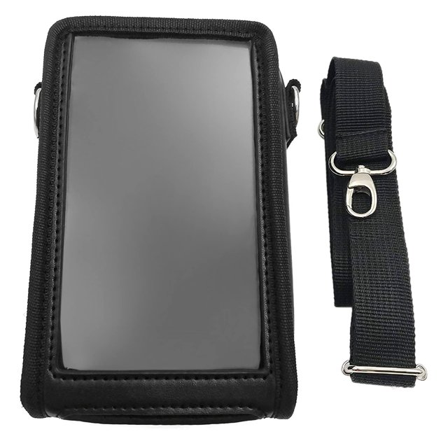 Square POS Device Carrying Case with Shoulder Strap and Hand Strap Black