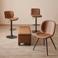 thumbnail image 1 of Bouclair Rust Faux Leather and Metal Chair, 1 of 10