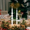 thumbnail image 4 of Long Threaded Unscented Taper Candles for Wedding Banquet, Holiday Party Decoration, Candlelight Dinner Accessories (2-Pack), 4 of 6