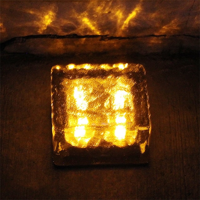 Pompotops Solar Powered Outdoor LED Square Fence Light Garden Post Lamp Clearance