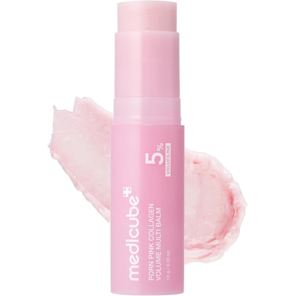 medicube PDRN Pink Collagen Volume Multi Balm Stick | Volufiline, PDRN, NAD, Collagen | Face & Body Balm for Under-Eyes, Neck, Forehead, Smile Lines, Lips | Plumping, Radiance, Line Care K-Beauty 10g