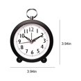 thumbnail image 2 of LED Alarm Clock with Temperature and Humidity Monitor, Circular Desktop or Wall-Mounted Design, Battery-Powered, 3.94 in Diameter, Red/Black/Pink, 2 of 6