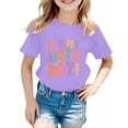 thumbnail image 1 of MEZZALL T-Shirt Décontracté à Lettres pour Filles Tout-Petits Mode Col Rond Manches Courtes T-Shirt Hauts 6, 6-7 Ans, 1 of 3