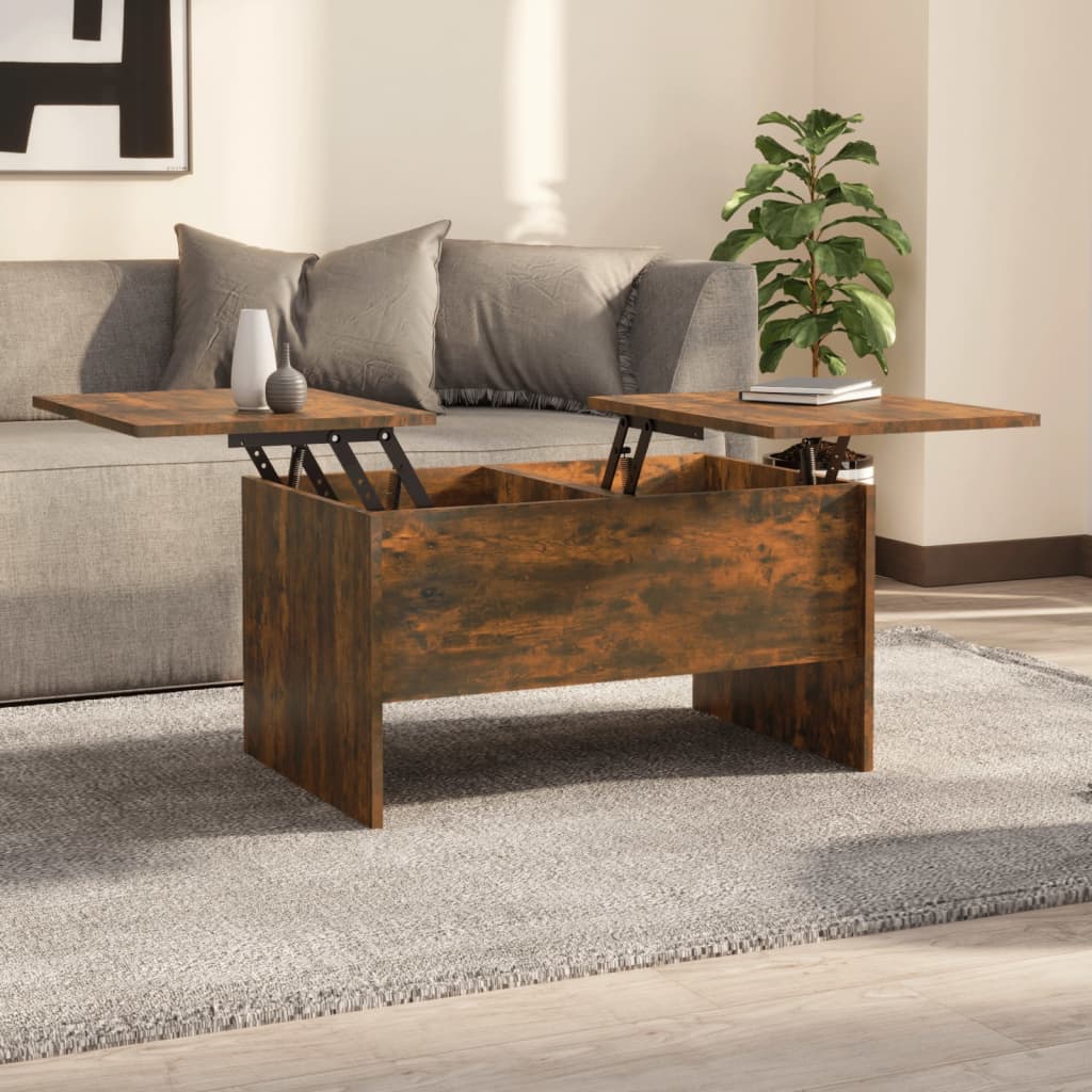 vidaXL Coffee Table Smoked Oak 80x50x42.5 cm Engineered Wood