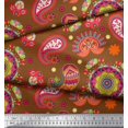 thumbnail image 2 of Soimoi Rayon Fabric Mandala & Paisley Ethnic Decor Fabric Printed Yard 42 Inch Wide, 2 of 3