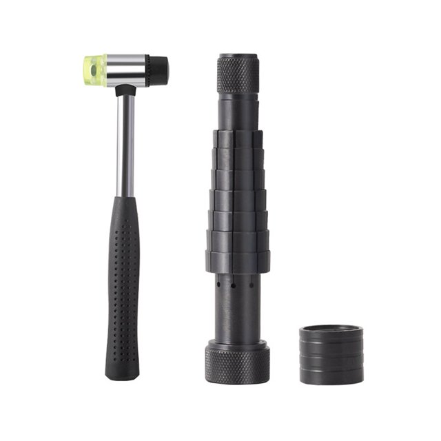 Transemion Metal Convenient Wedding Band And Jewellery Tool Easily Resize And Rings With Accessory Black + rubber hamme 1Set
