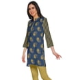 thumbnail image 2 of Moomaya Kurtis Courtes à Col Montant en Poly-Crêpe pour Femmes, Haut de Robe Imprimé, 2 of 5