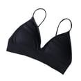 thumbnail image 1 of Soki Women's Triangle Bralette Soft Cup Wireless Bra Smooth Comfortable Wire Free Bra Top, 1 of 2