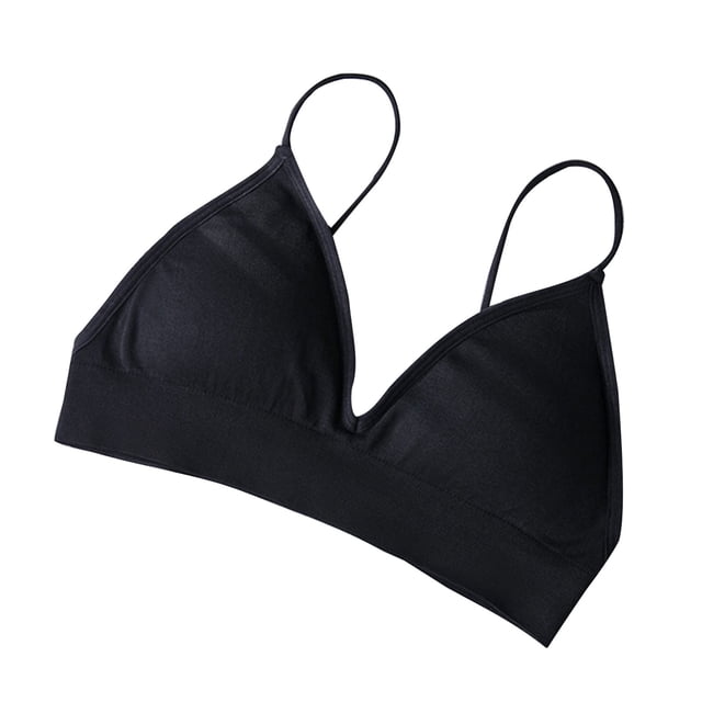 Soki Women's Triangle Bralette Soft Cup Wireless Bra Smooth Comfortable Wire Free Bra Top