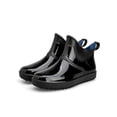thumbnail image 1 of MAWCLOS Womens Garden Shoes Wide-Calf Rain Boots Lightweight Round Toe Waterproof Booties Slip Resistant Raining Work Shoe Black 6（W）, 1 of 7