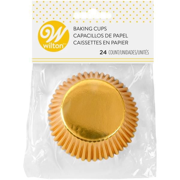 Caissettes pour petits gâteaux, aluminium doré Wilton, 24 unités