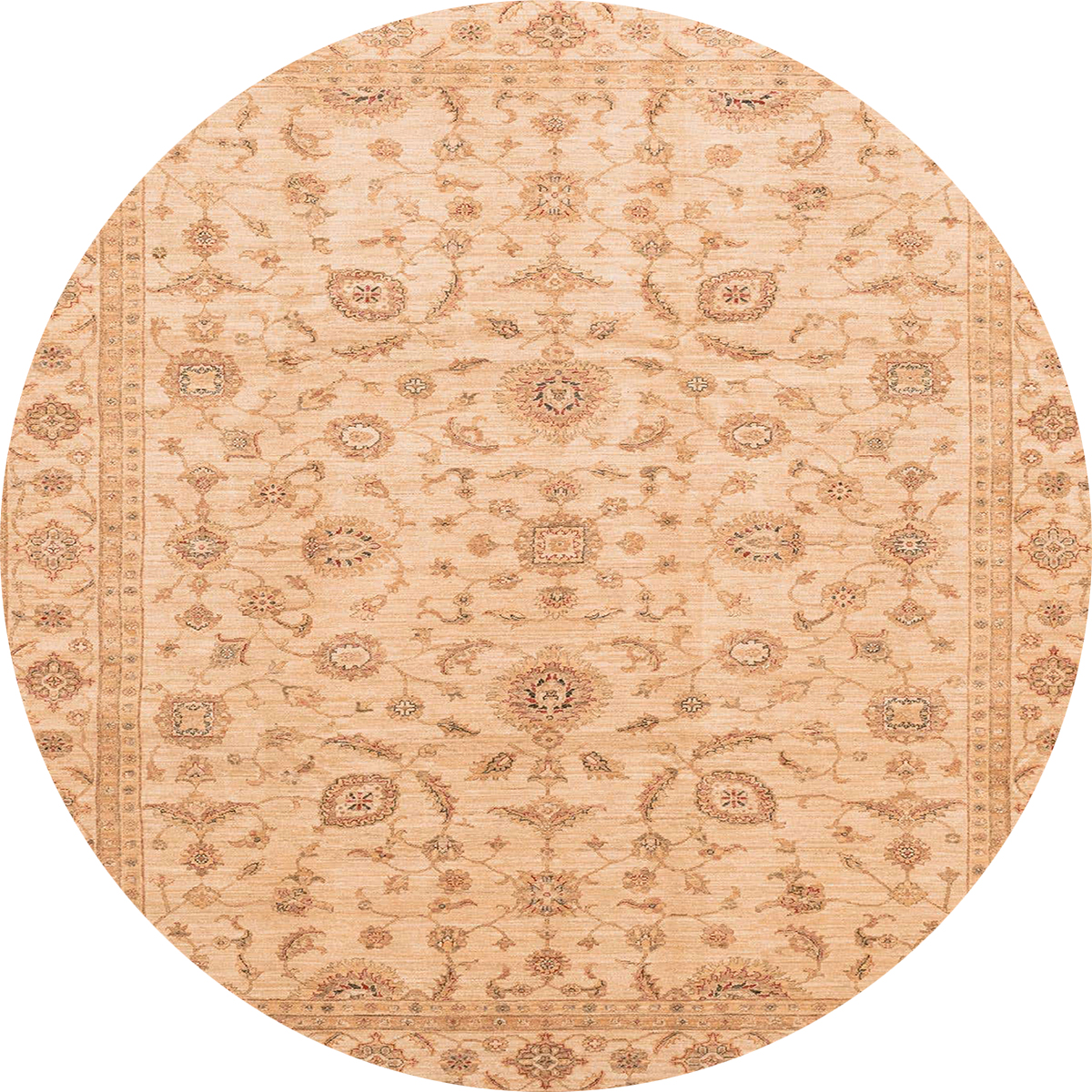 Ahgly Company Tapis d'Intérieur Ronds Abstraits Orange Tapis de Zone Abstraits, 8 Pieds Rond