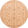 thumbnail image 1 of Ahgly Company Tapis d'Intérieur Ronds Abstraits Orange Tapis de Zone Abstraits, 3 Pieds Rond, 1 of 6