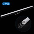 thumbnail image 2 of Unique Bargains 13mm ID 15mm OD 500mm White PVC Pipe Round Rigid Plastic Tube for Water Pipe 2 Pack, 2 of 5