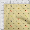 thumbnail image 2 of oneOone Silk Tabby Fabric Artistic Bird Print Sewing Fabric BTY 42 Inch Wide, 2 of 4