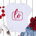thumbnail image 4 of T-shirts Assortis pour Couple de la Saint-Valentin à Imprimé de Lettres, Légers, Col Rond, Manches Courtes, T-Shirts Classiques, Coupe Ample, Confortables et Doux, Tenue de Vacances pour Mari et Femme, Vêtements, Blanc, G, 4 of 5
