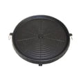 thumbnail image 4 of Luzkey Plaque de Cuisson BBQ Poêle de Gril BBQ Facile à Nettoyer Antiadhésive Poêle de Grillade Portable Plaque de Barbecue pour Camping Gril de Cuisinière BBQ Feu de Camp Ronde, 4 of 8