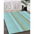 thumbnail image 3 of Ahgly Company Tapis d'Intérieur Lavable à la Machine, Carré, Transitionnel, Bleu Tron, Tapis de Zone, 6 Pieds Carré, 3 of 7