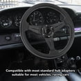 thumbnail image 3 of Universal Racing Steering Wheel, 14in Car Steering Wheel, 6 Bolts Auto Driving Wheel, PU & Aluminum Steering Wheel with Horn Button, 3 of 7