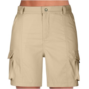 FNFYFH Liquidation Shorts de Course d'Été pour Femmes, Coupe Ample, Couleur Unie, Séchage Rapide, Shorts d'Entraînement, Kaki