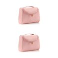 thumbnail image 4 of Wisewang Red Stylish Portable Makeup Bag - Carry Beauty Arsenal Anywhere Storage And Organizing Bag across pattern pink 2Set, 4 of 6