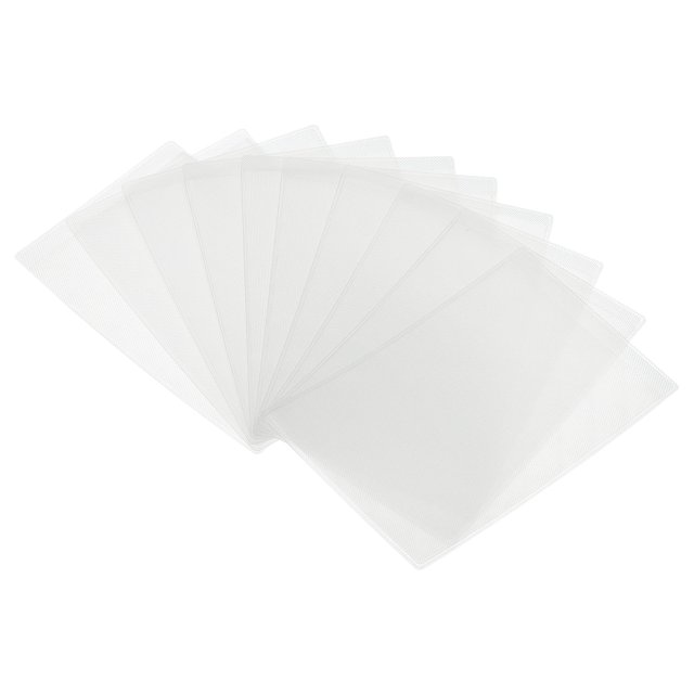 Unique Bargains PVC Soft Cartes de Crédit Manches Courtes Ouverture Protector ID Porte-Cartes Blanc Pack de 50