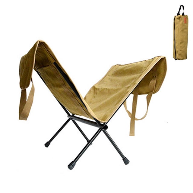 Sac de Rangement pour Bois de Chauffage en Toile Robuste avec Support Pliable en Alliage d'Aluminium - Kaki, Format Déplié 47.2x19.3 Po, Poignée en Métal Renforcée, Polyvalent pour Bûches de Bois, Articles Ménagers et Outils,