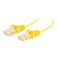 thumbnail image 1 of C2G Ethernet Cat6 CAT 6 Câble de 5 Pi - Slim - Sans Embardée (UTP) - Jaune - Câble de Raccordement - RJ-45 (M) à RJ-45 (M) - 5 Pi - UTP - - Moulé, Sans Embardée - Jaune, 1 of 6