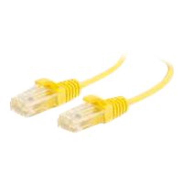 C2G Ethernet Cat6 CAT 6 Câble de 5 Pi - Slim - Sans Embardée (UTP) - Jaune - Câble de Raccordement - RJ-45 (M) à RJ-45 (M) - 5 Pi - UTP - - Moulé, Sans Embardée - Jaune