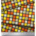 thumbnail image 3 of Soimoi Velvet Fabric Geometric Square,Text & Bear Face Kids Fabric Prints by Yard 58 Inch Wide, 3 of 3