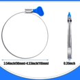 thumbnail image 3 of 20 Pcs 4 Inch Key Hose Clamp Thumb Screw Key Adjustable Pipe Clamp Stainless Steel Dryer Vent Clamp, 3 of 5