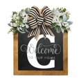 thumbnail image 1 of Last Name Front Door Wreath Front Door Porch Decoration for for Home Blessings Spring Parties, 1 of 2