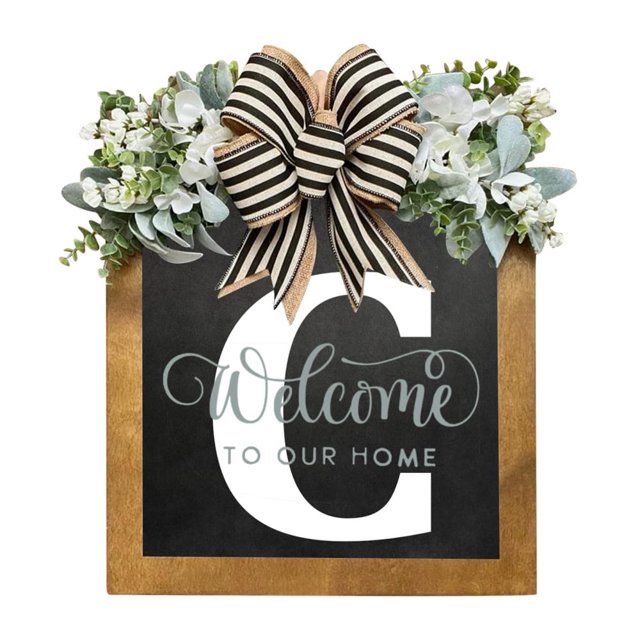 Last Name Front Door Wreath Front Door Porch Decoration for for Home Blessings Spring Parties
