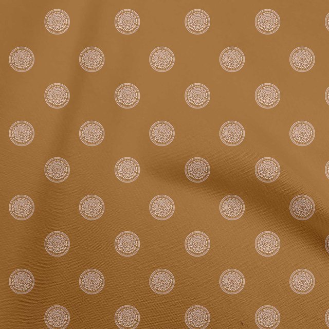 oneOone Silk Tabby Rust Brown Fabric Asian Circle Block Sewing Craft Projects Fabric Prints By Yard 42 Inch Wide