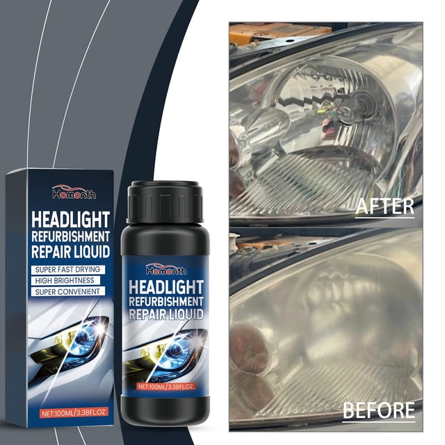 Danhjin Repair Kit Automotive Headlight Refurbishment Restoration Solution Yellowing Cleaning Refurbishment Restorer Cleaner Cleaner Cleaning 100ml