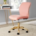 thumbnail image 1 of Mainstays Plush Velvet Office Chair, for Adults, Pearl Blush, 1 of 8