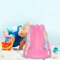 thumbnail image 4 of Dvkptbk Nylon Double Shoulder Net Bag Outdoor Beach Bag for Children's Beach Toys Storage Bag for Playing Sand Tools Beach Bag Large Capacity Bag Swimming, 4 of 6