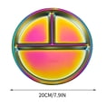 thumbnail image 4 of Dvkptbk Dinner Plate 304 Stainless Steel Partitioned Dinner Plates 20cm Kitchen Gadgets, 4 of 5
