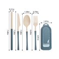 thumbnail image 3 of TIMIFIS Tableware Tableware Travel Utensil Set with Case, Whea-T Straw Reusable Spoon Straw Forks Tableware, Portable Cutlery Travel Picnic Camping Or Daily Use Kitchen Gadgets, 3 of 7