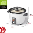 thumbnail image 2 of Starfrit 6-Cup Rice Cooker, Non-Stick PFAS-Free Ceramic Pot, Cook & Keep Warm Functions, Steam Basket, Lid Included, 300W, Easy Cleanup,, 2 of 8