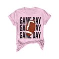 thumbnail image 4 of Charmgo Haut pour Femmes Tendance T-Shirts Jour de Match T-Shirt Imprimé 2D pour Femmes Manches Courtes Col Rond T-Shirt Mode Léger Doux Tenue Décontractée Vêtements pour Femmes Football Rose TTG, 4 of 4