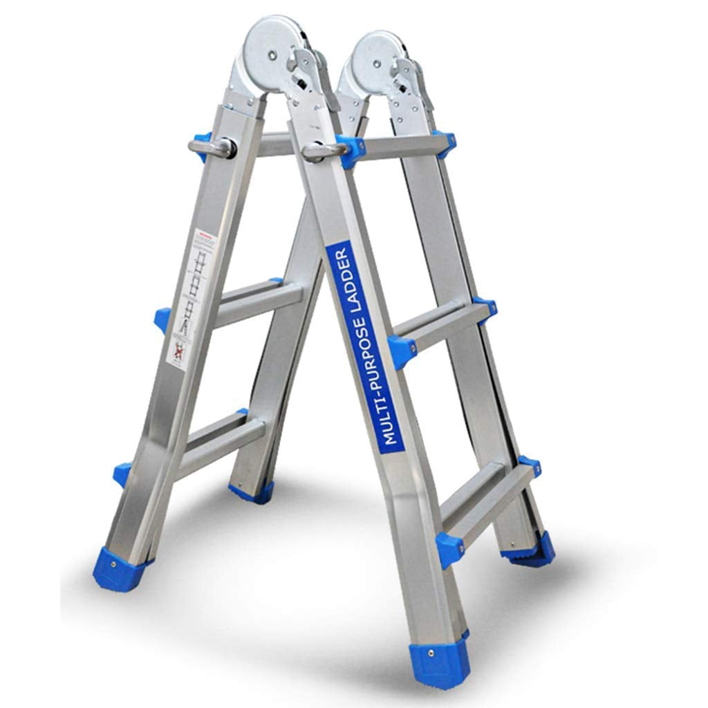 Stanz (TM) 10FT Multi Purpose Step Ladder Aluminum Switchable Ladder, Heavy Duty Commercial Grade Up to 330 Lb Weight Rating