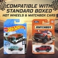 thumbnail image 2 of Tapeera Model Car Display Case Wall Mount - Holds Up to 50 Cars - Compatible with Hot Wheels Matchbox Packaged Cars - Diecast Blister Packed Toy Car Organizer Display Shelf Rack Wall, 2 of 7