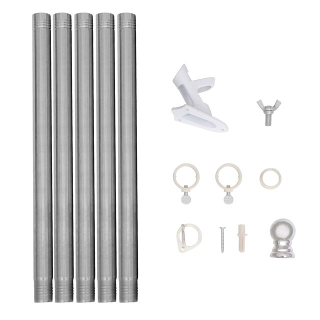 1 Ensemble de Mât de Drapeau avec Support Kit Professionnel de Mât de Drapeau Extérieur (Base avec Couleur Aléatoire)