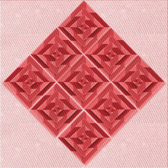 Ahgly Company Machine Washable Indoor Square Transitional Deep Rose Pink Area Rugs, 7' Square