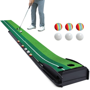 Fisca Tapis Vert de Passage 9,9 Pi Tapis d'Entraînement de Golf avec Retour Automatique de Balle pour Intérieur/extérieur