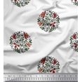 thumbnail image 1 of Soimoi Poly Georgette Fabric Leaves & Floral Block Fabric Prints by Yard 52 Inch Wide, 1 of 3