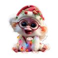 thumbnail image 2 of Acrylic Christmas Ornament under 5! CQCYD Christmas Acrylic Flat Pendant, 2D Car Hanging Ornament for Rearview Mirror, Festive Tree Decoration for Home and Gift, 2 of 6