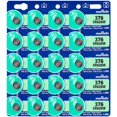 thumbnail image 1 of Murata 376 SR626W Battery 1.55V Silver Oxide Watch Button Cell (20 Batteries), 1 of 5