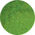 thumbnail image 1 of Ahgly Tapis Rond Lavable en Machine Intérieur Transitionnel Vert, 6 Pieds Rond, 1 of 7